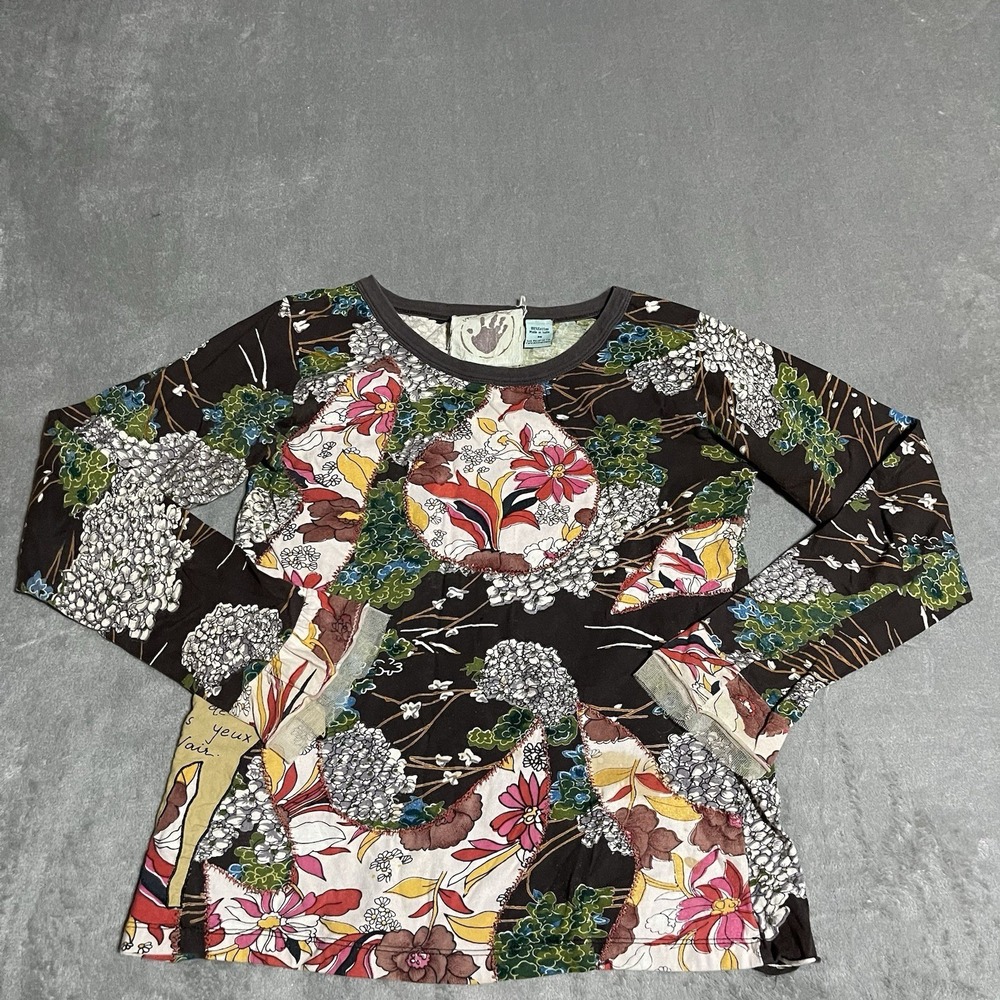 Inner Child Top Womens Medium Patchwork Embroidered Shirt Boho Fairy‎ Hippie